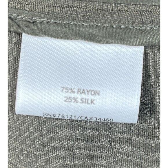 EILEEN FISHER Jacket Large Collarless Rayon Silk Blend Textured Brown Hook Eye - Picture 7 of 11